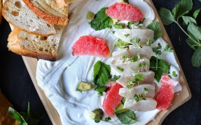 Whipped Ricotta Torched Yellowtail “Butter Board”