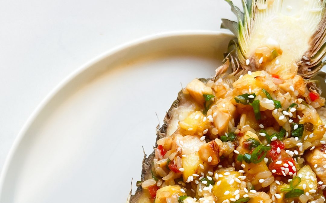 Thai Pineapple Fried Rice with Dutch Yellowtail + OMSOM